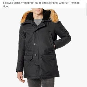 Spiewak Men's Waterproof N3-B Snorkel Parka with Fur Trimmed Hood in Caviar